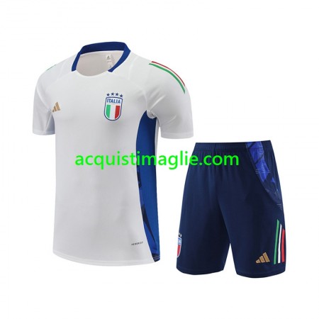 Italia Bambino Maglia da Allenamento Bianco 2024